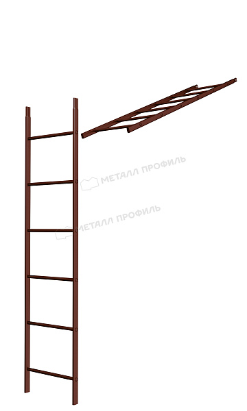 Такой товар, как Лестница кровельная стеновая дл. 1860 мм без кронштейнов (8017), можно заказать в Компании Металл Профиль.