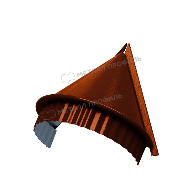 Заглушка конька круглого конусная (AGNETA-03-Copper\Copper-0.5) ― купить в Компании Металл Профиль по приемлемым ценам.